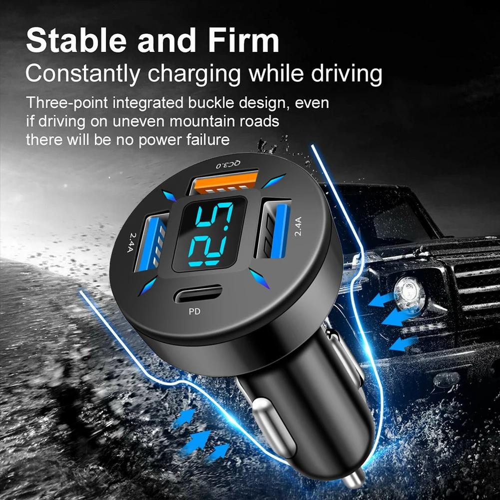  ð    LED а,  , 4 USB QC3.0  PD, 12V, 24V